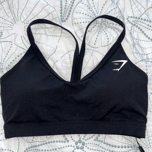 Gymshark v neck training sports bra black small NEW